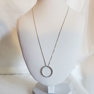 10k white gold diamond pendant